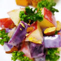 【レシピ】紫さつま芋と林檎のカラフルサラダ★ヨーグルトソース