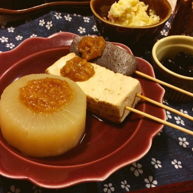 お酒もすすむよ♪焼きみそ風のみそ田楽♬