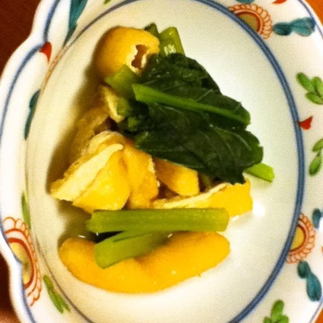 小松菜と油揚げの煮物