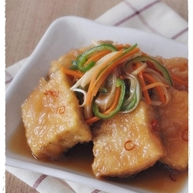 揚げ豆腐の南蛮漬け（レシピ付き）