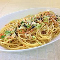 桜えびとネギのパスタ