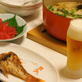 餃子鍋と日本酒