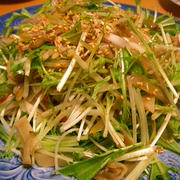 水菜とザーサイのサラダ