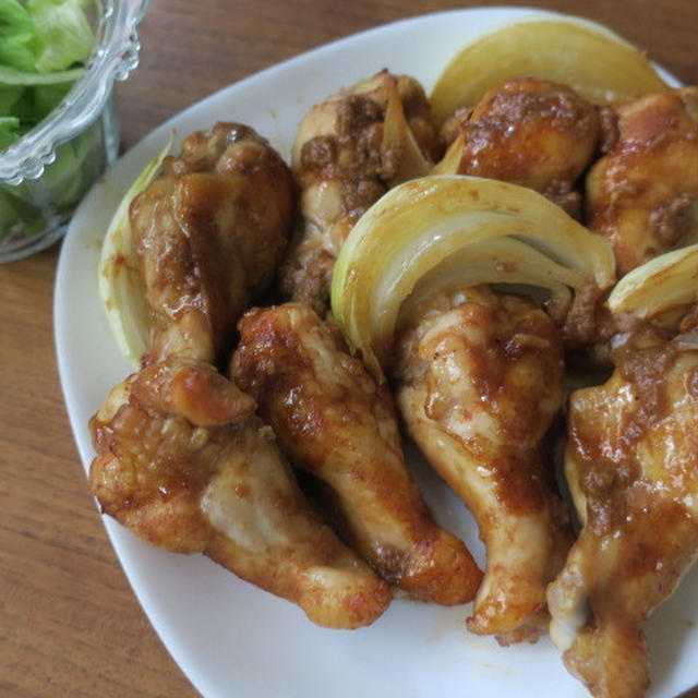 手羽元のオーブン焼とタコが食べたい♪