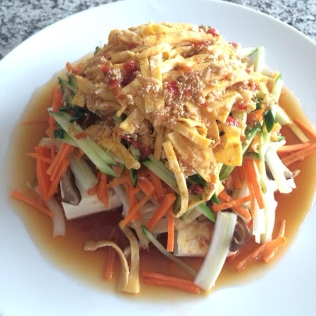 かえしで簡単！焼き豆腐の中華風サラダ