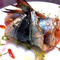 秋刀魚とパルマハムのサルティンポッカ仕立てのアヒージョ