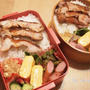 息子と旦那さん弁当｜鶏の照り焼き弁当^^