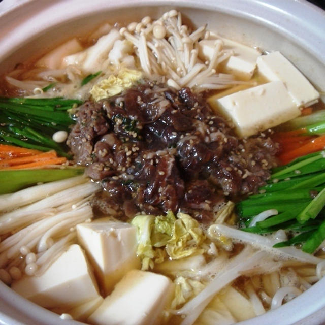 昨夜は韓国風牛鍋～！