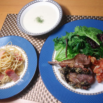 ラム肉の香草パン粉焼き