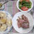 子牛ランプ肉を焼いて