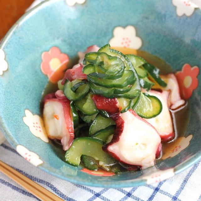 冷凍きゅうりで味がよくしみる！中華風たこ酢のレシピ｜きゅうりを冷凍してみた感想