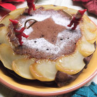 今年も、こびとさん登場！ココアバージョンのアップルリースパンケーキ