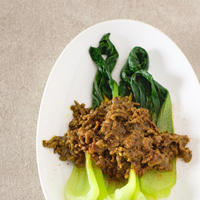 青梗菜のスパイシーカレーあんかけ