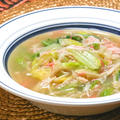 とろみとスパイスで温まる〜白菜とカニかまのとろみスープ煮。