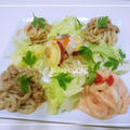【Recipe:サラダうどん】たまさん 8月スタートは在庫処分から。