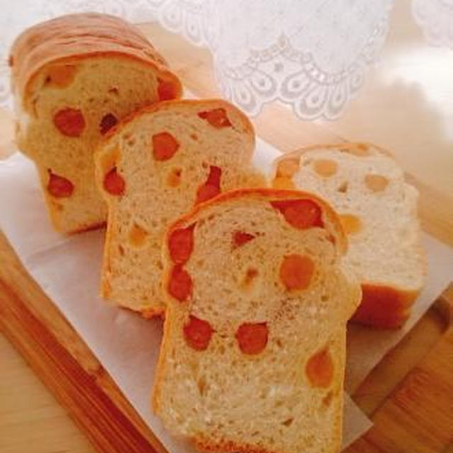 ひよこ豆の甘納豆のミニ食パン♪