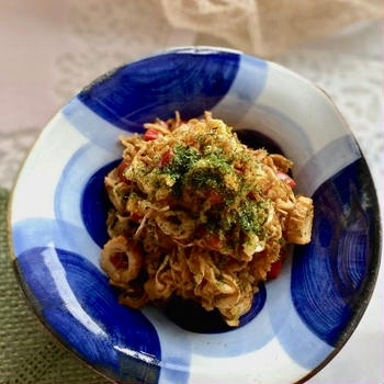 掲載です！【味付け一つ！まるで焼きそばな切り干し大根のウスターソース炒め】