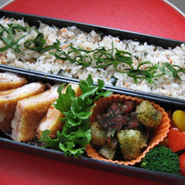 今日のお弁当　-ハムカツ弁当-