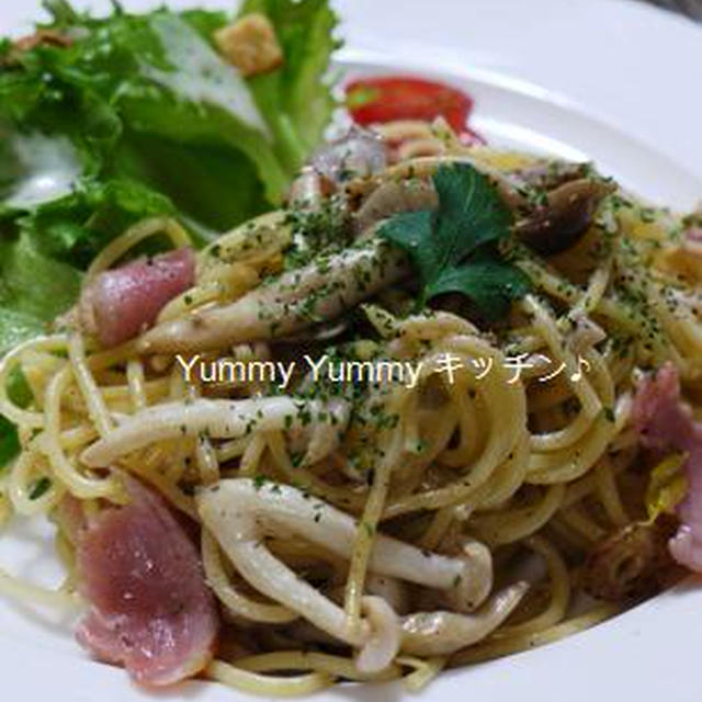簡単おいし〜☆生ハムとキノコのスパゲッティ♪＆義実家での外食〜