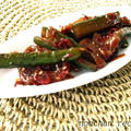 炒めきゅうりのﾊﾟﾘﾎﾟﾘ炒め。玉ねぎと桜エビのﾋﾟﾘ辛中華ポン酢風味。