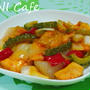 鮭と夏野菜の甘辛炒め