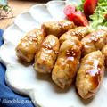 お餅の肉巻き♡