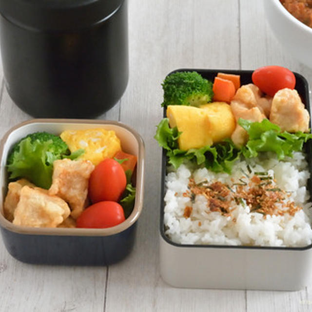 今週のおべんとう。035W（JK弁当+春休み弁当+晩ごはんボウル）