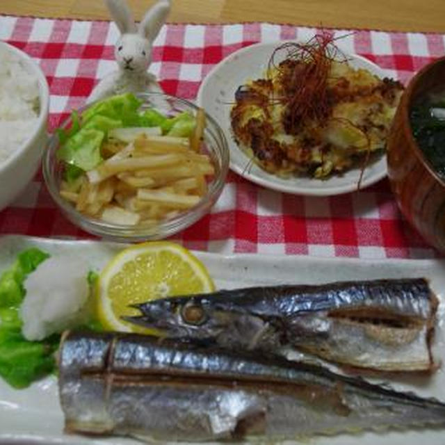 ラクラク☆秋刀魚の塩焼き