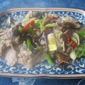 豚肉と木耳の炒め物 & いんげんの花椒ソース　　6・19・2012