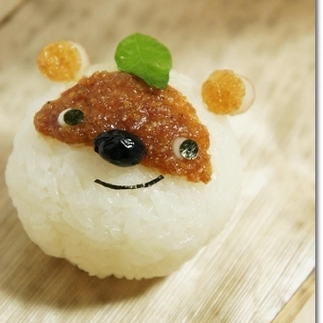 【アジシオでつくるデコおにぎりコンテスト】みそごまのたぬきおにぎり