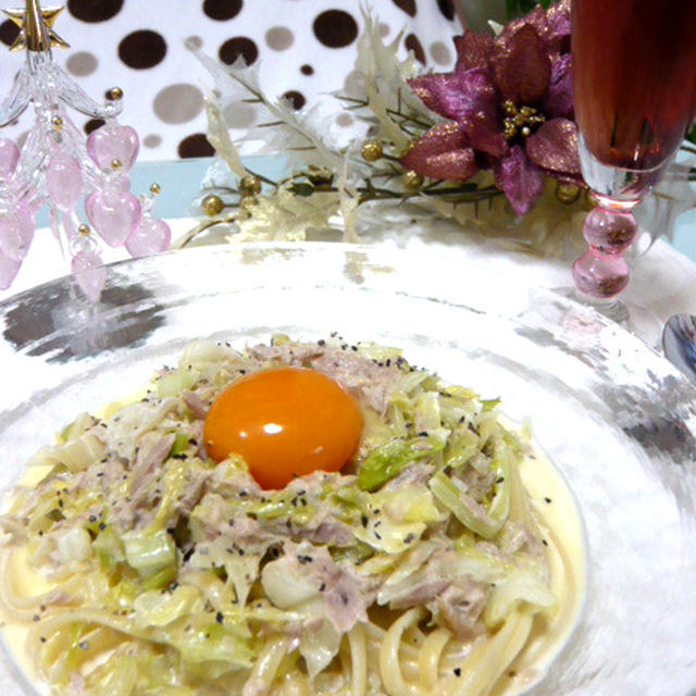 ツナとキャベツのクリームパスタ☆+゜とお弁当