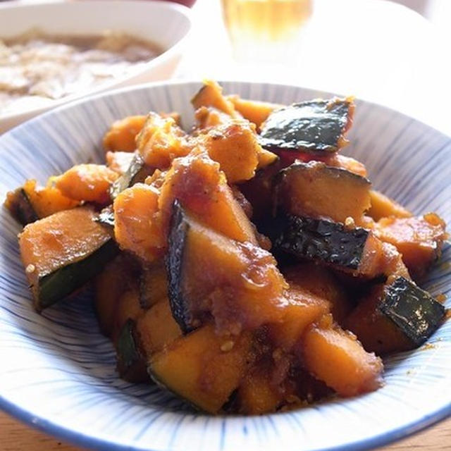 パパッとパパ料理　かぼちゃの甘煮｜まお７才の誕生日。おめでとう。ありがとう。