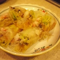 濃縮ポン酢でシーフード生春巻き♪