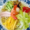 プリプリ海老の冷麺 with リッチな胡麻だれ