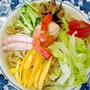 プリプリ海老の冷麺 with リッチな胡麻だれ