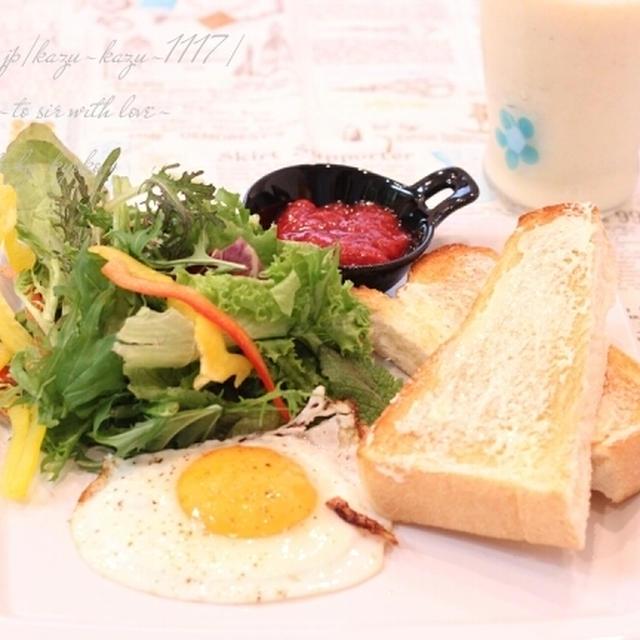 朝カフェ★ミックスジュースのモーニングセット
