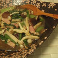 きのこ３種と小松菜の生姜スープ煮