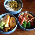 長女に作った弁当。仲良く眠るにゃんこ