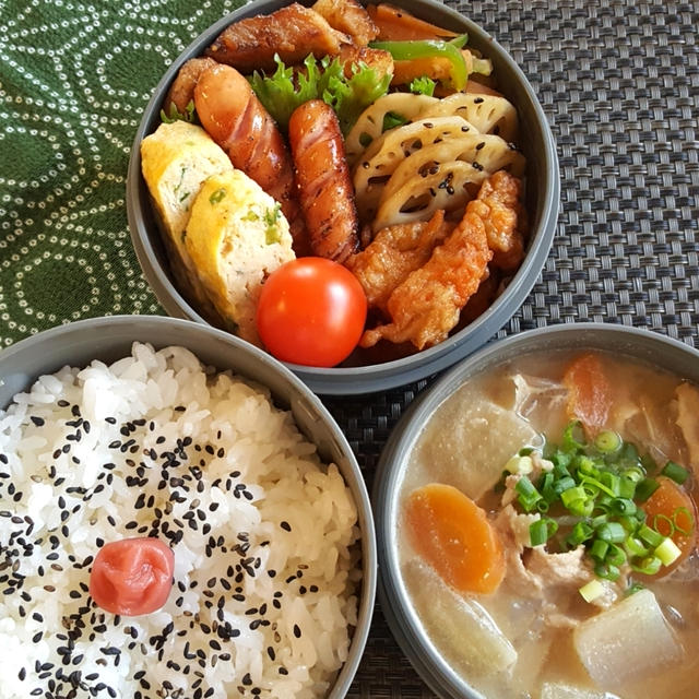 豚肉の味噌漬け焼き～久しぶりの二人分弁当～