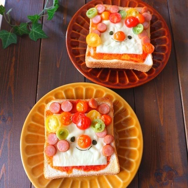 食パンで＊デコピザの出来上がり