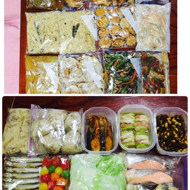 息子へ送る常備菜♪♪(o^^o)☆鶏肉の八幡巻☆手羽元ピリ辛焼き☆豚味噌漬け☆モモ肉...