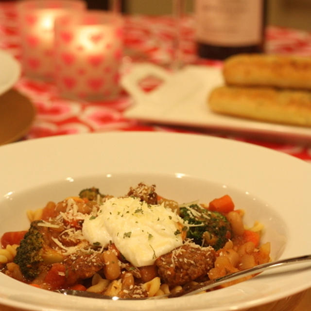 イタリアンソーセージの具だくさんトマトスープパスタ By Morelandさん レシピブログ 料理ブログのレシピ満載