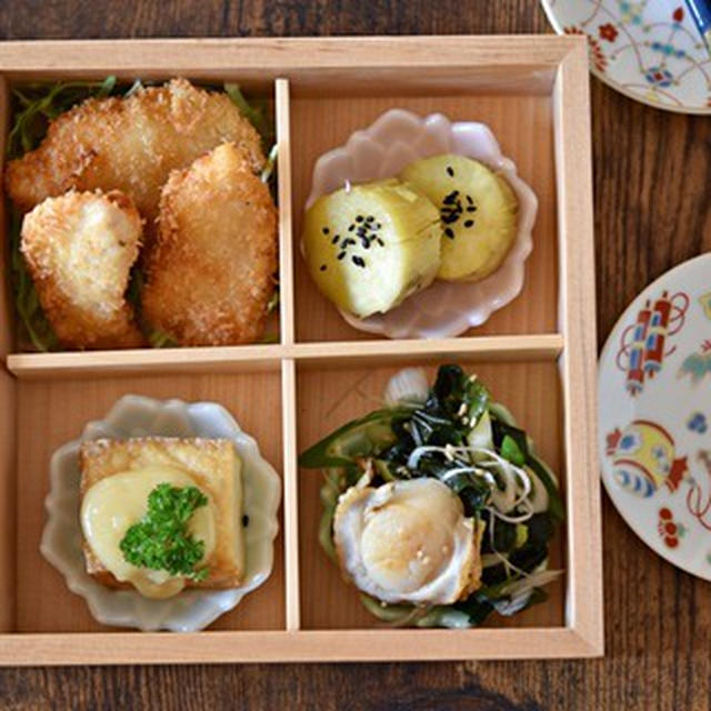 母に届ける仕出し風弁当。