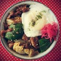 *回鍋肉の目玉焼きのっけ丼弁当♪