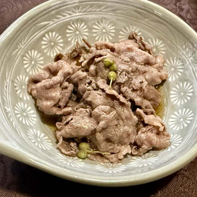 山椒で牛しゃぶしゃぶ、香りが何ともごちそうです！