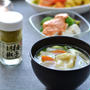 具たっぷり郷土料理-だご汁。和風生トマトドレッシングの晩ご飯。