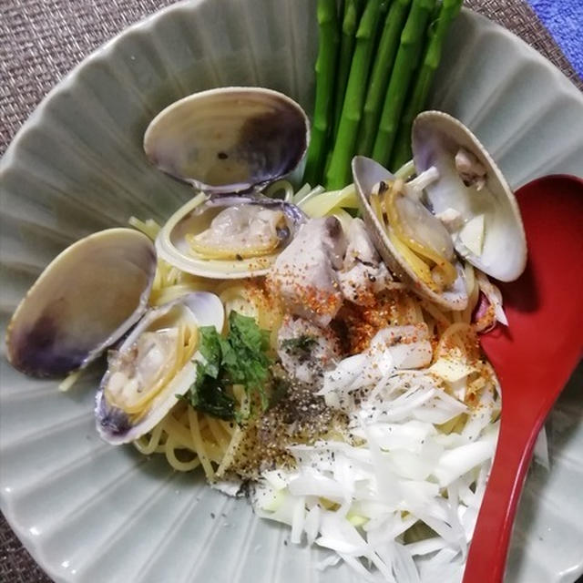 旨味凝縮アサリ酒蒸し風パスタ！