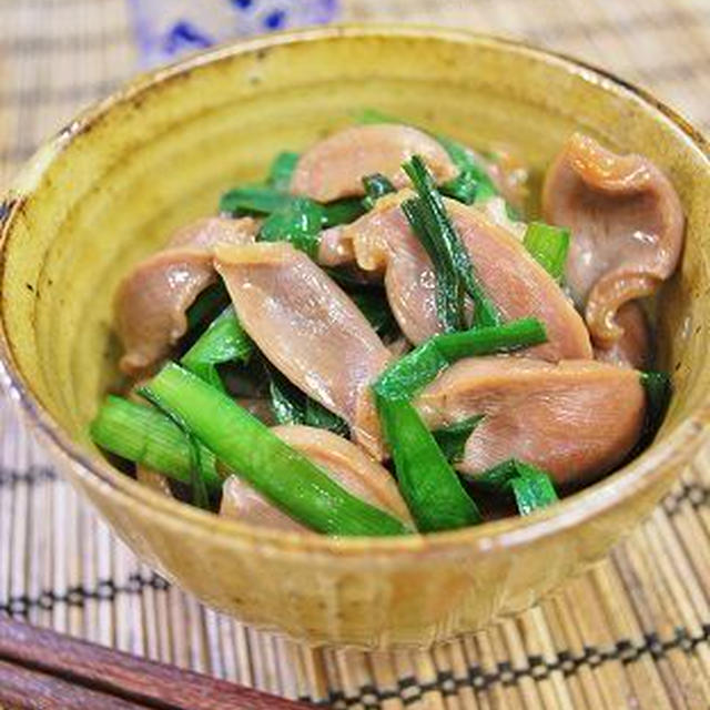 【フーディストノート掲載】砂肝とにらのうま煮