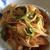 みず菜でパスタ