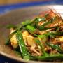 坦々にら豆腐炒め　